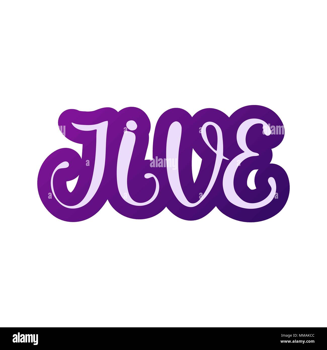 Jive. African American Dance. Vector Illustration Schriftzug design Stock Vektor
