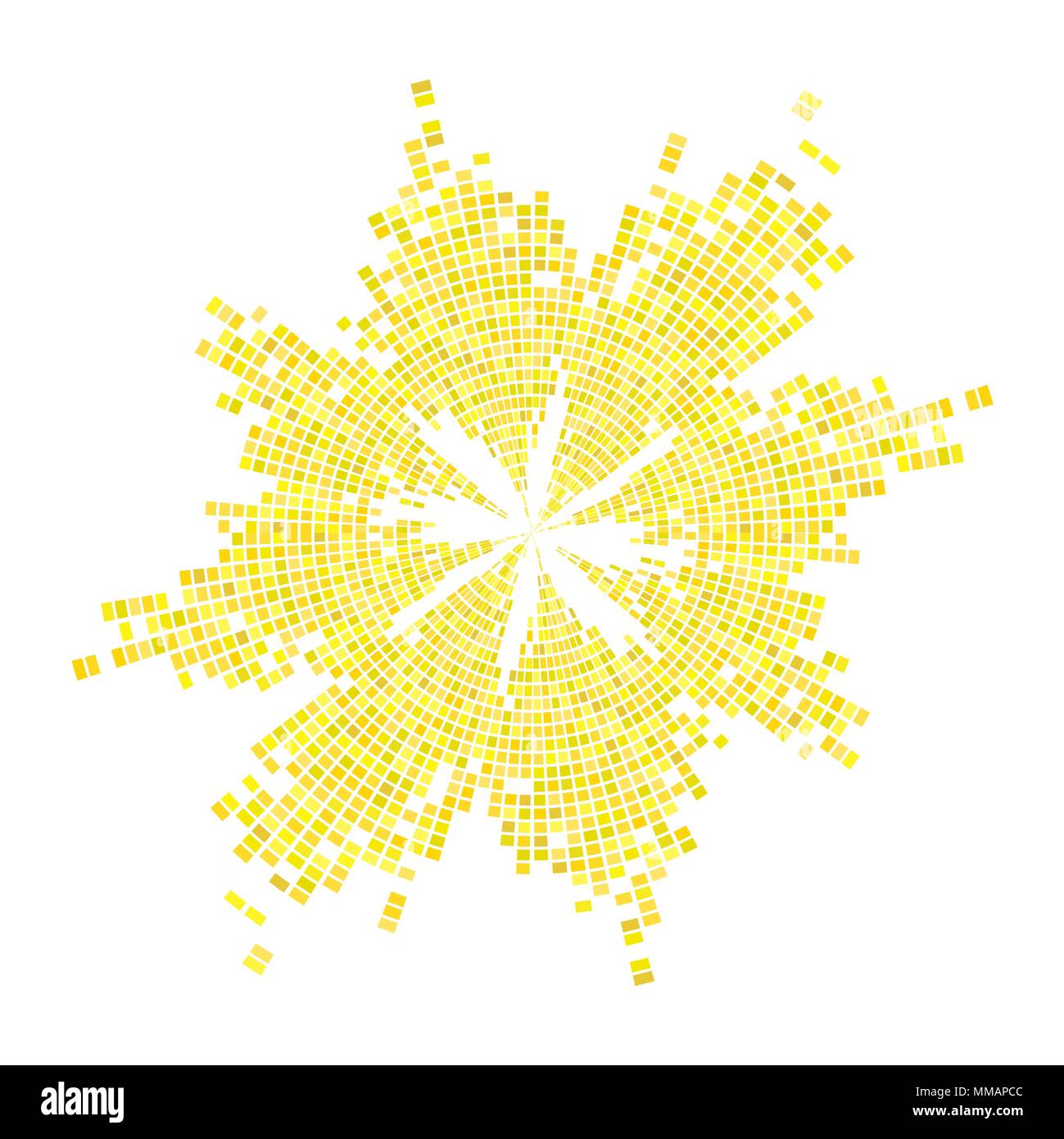 Runde Equalizer, Schallwelle auf weißem Hintergrund Stock Vektor