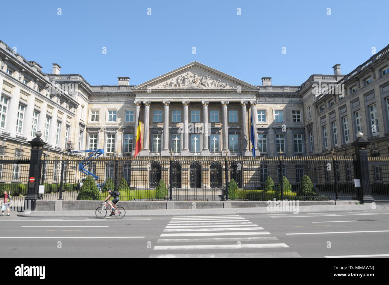 Belgische Kamer van Volksvertegenwoordigers, der Palast der Nation, Parlement, Rue de la Loi, Brüssel, Belgien, April 2018. Stockfoto