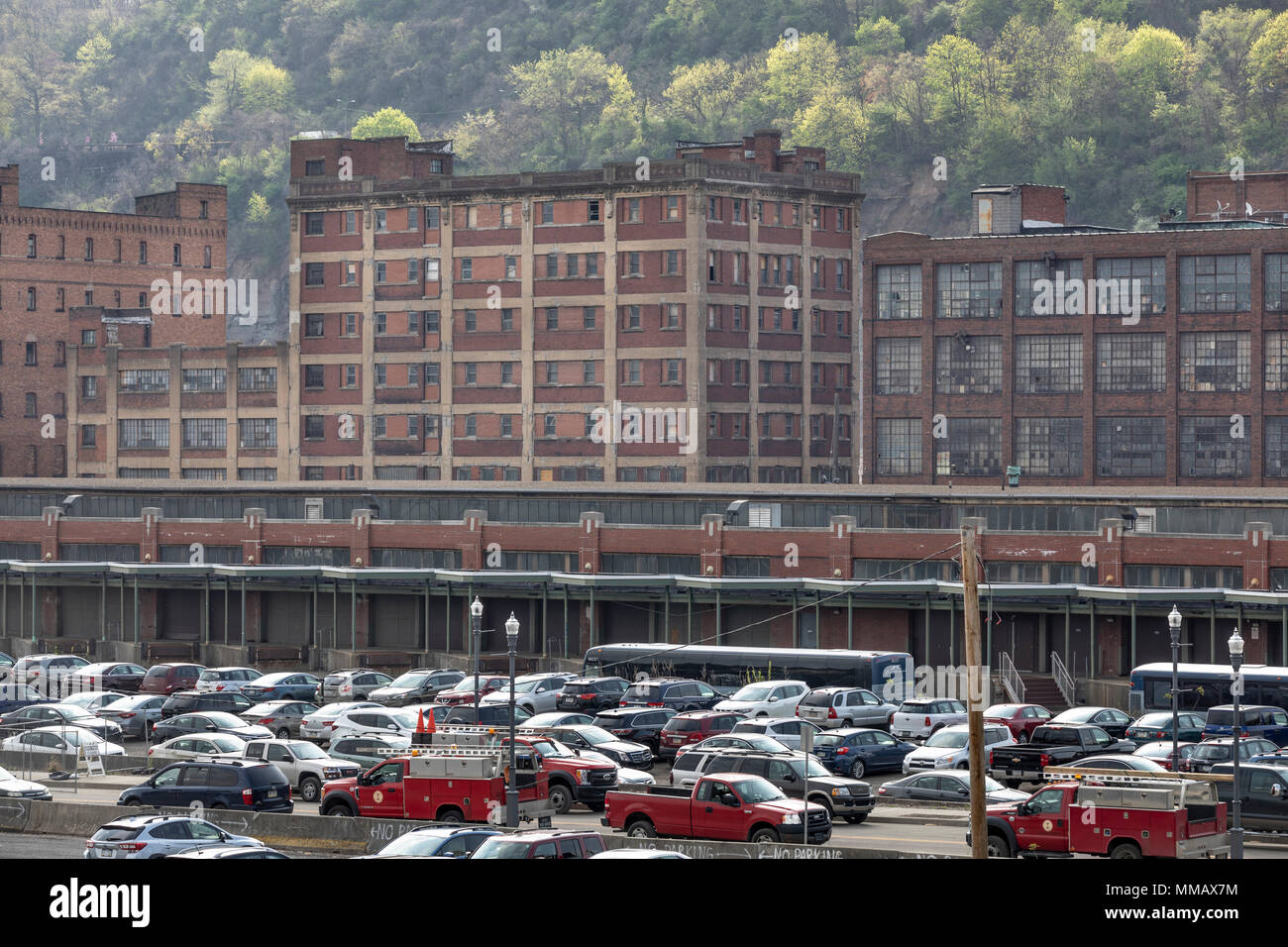 Pennsylvania Railroad Obst Terminal in der Strip Distrikt, Pittsburgh, PA Stockfoto
