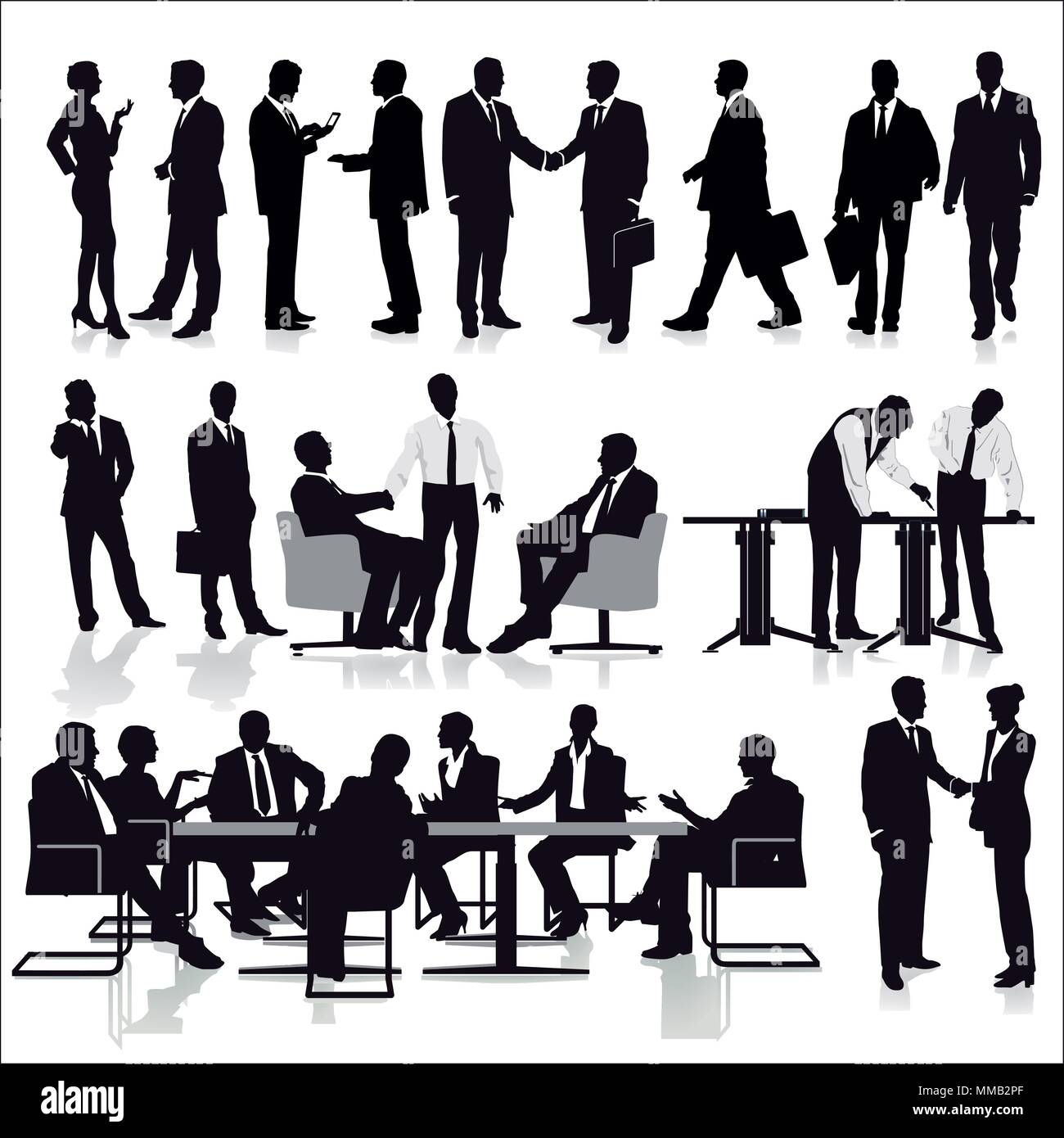 Gruppe von Managern in der Teamarbeit Stock Vektor