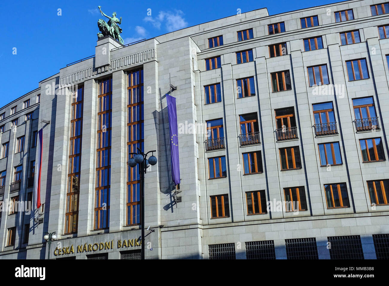 CNB Bank, der Tschechischen Nationalbank, Ceska Narodni Banka Headquarter, Prag, Tschechische Republik Stockfoto