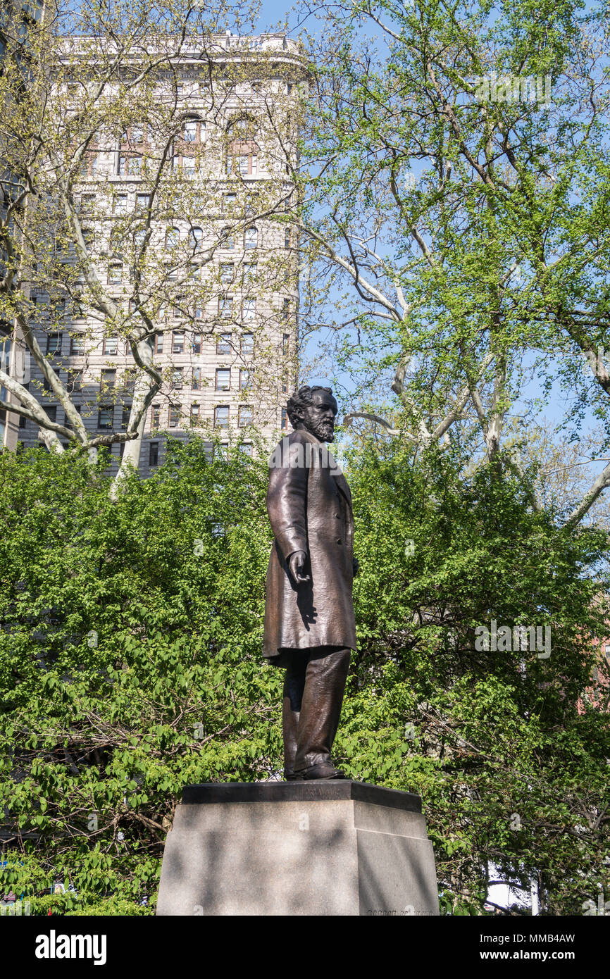 Roscoe Volunteers Statue, Madison Square Garden, New York Stockfoto