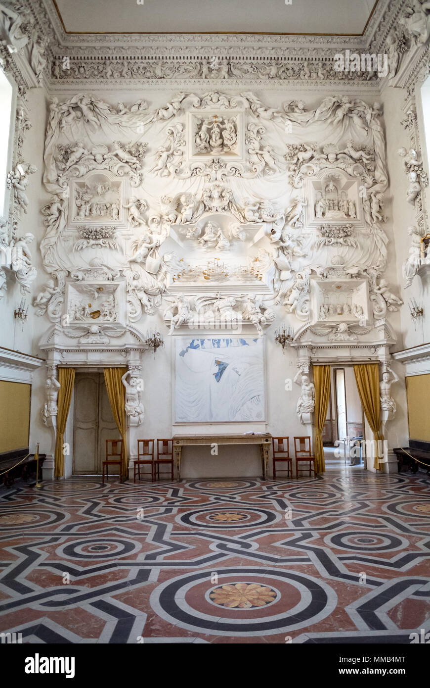Palermo, Sizilien, Italien, Oratorio del Rosario di Santa Cita ist eine barocke Kapelle oder Gebetsraum im Viertel Castellamare von Giacomo Serpotta Stockfoto