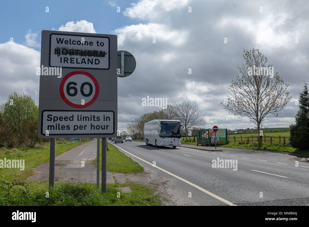 Irland Grenzübergang - Derry und Donegal Stockfoto