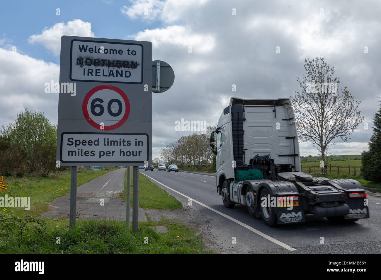 Irland Grenzübergang - Derry und Donegal Stockfoto