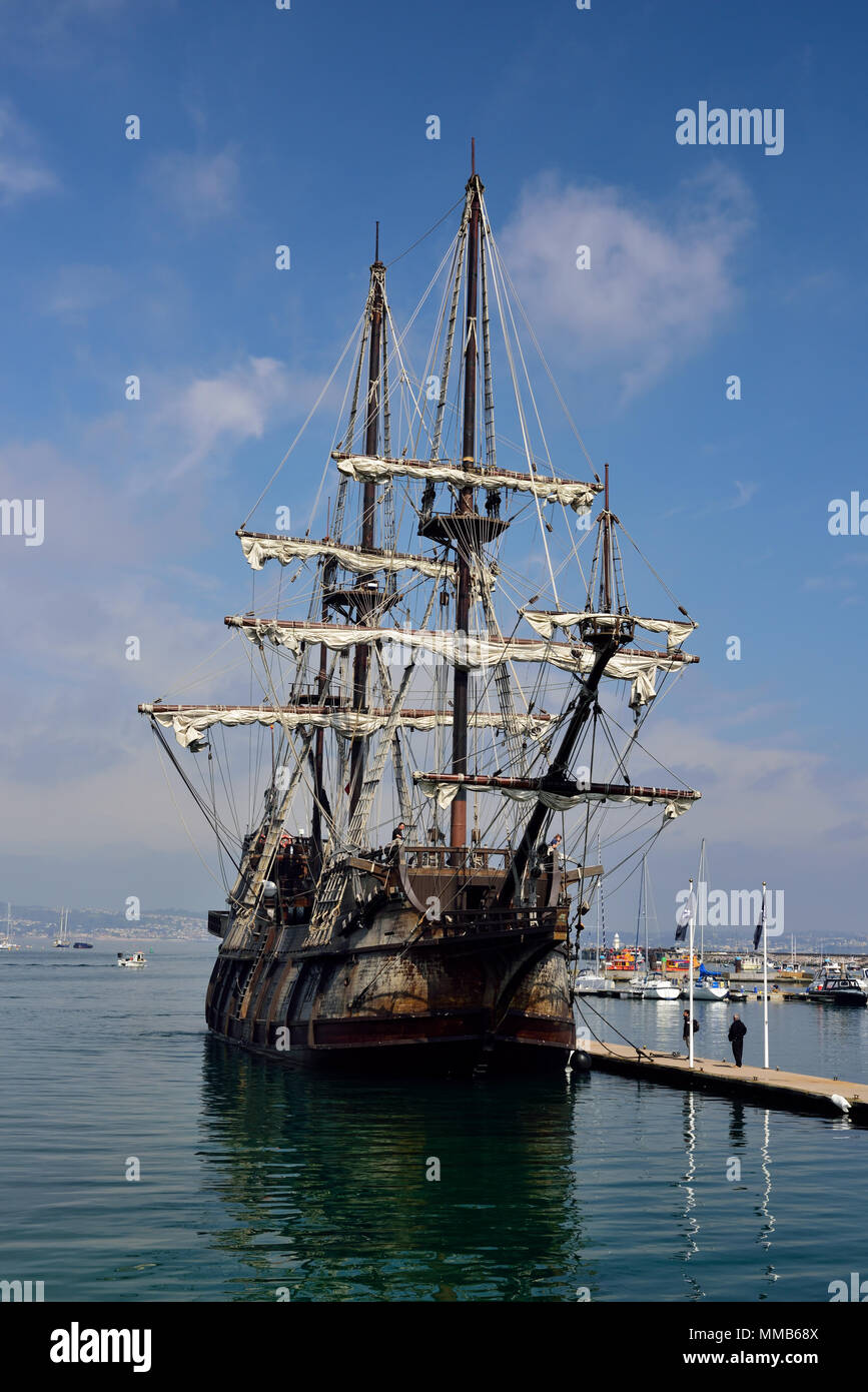 El Galeon Andalusien günstig in Brixham, Devon. Stockfoto