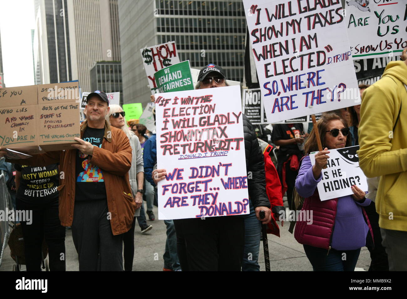 Protestaktionen gegen Donald Trump im ersten Jahr Präsidentschaft, New York, USA. © 2018 G. Ronald Lopez/DigiPixsAgain. us/Alamy Live Neue Stockfoto