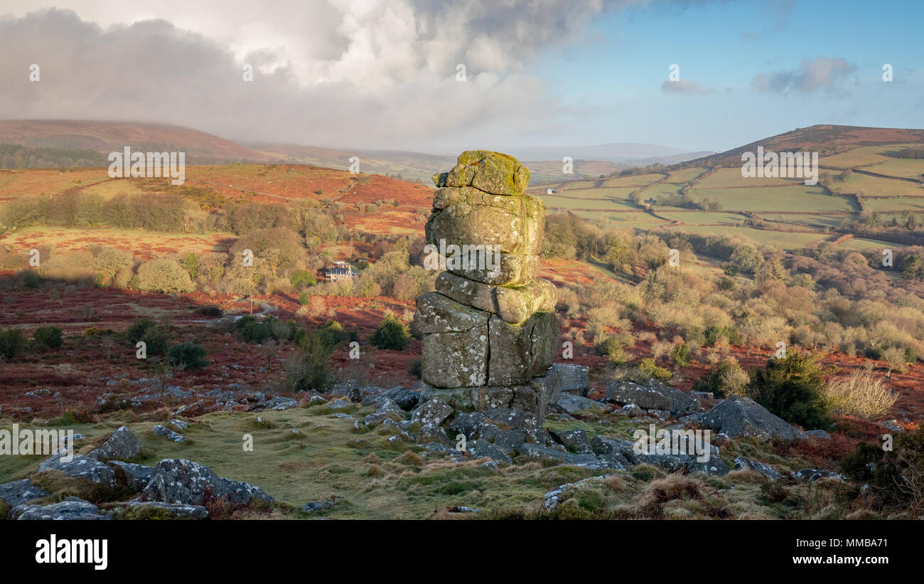 Bowermans Nase, dartmoor Stockfoto