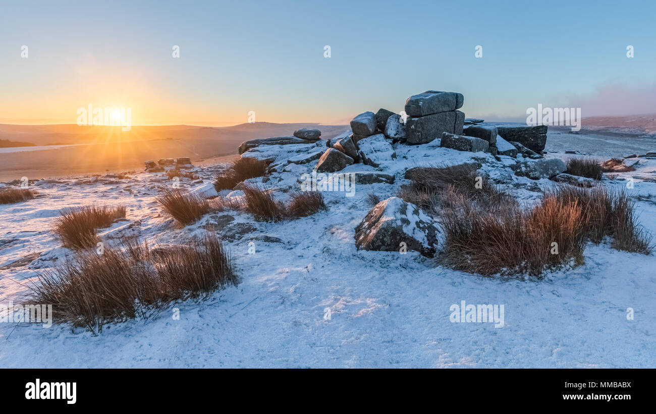 Winter auf Zeile Tor Stockfoto
