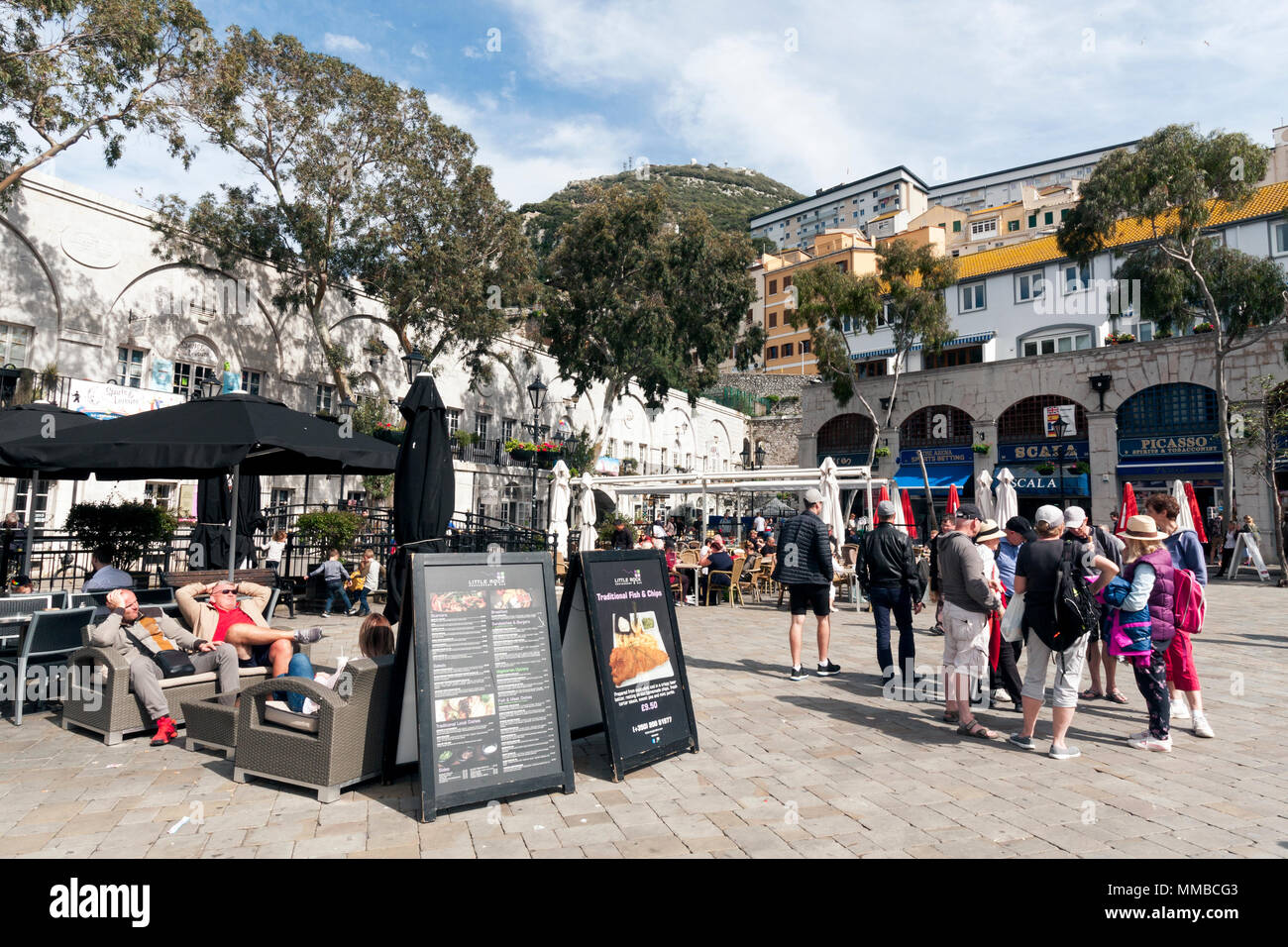 Kasematte Square, Gibraltar Stockfoto