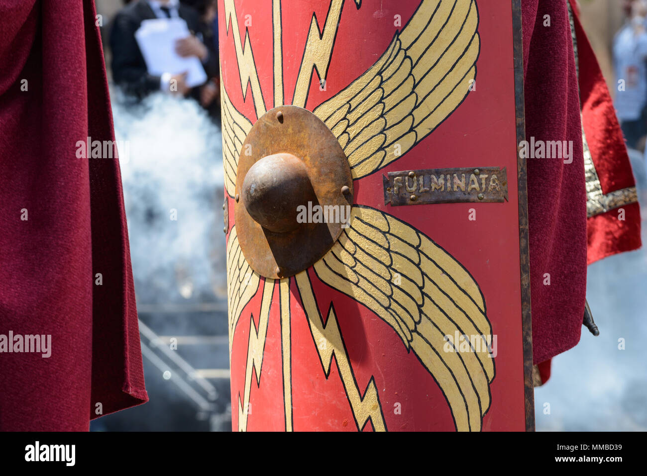 Schönes Exemplar von einem Schild eines römischen Legion, Stockfoto