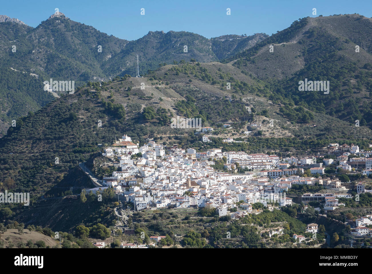 Spanien, Andalusien, Axarquia, Berge, Canillas Alabaida Stockfoto