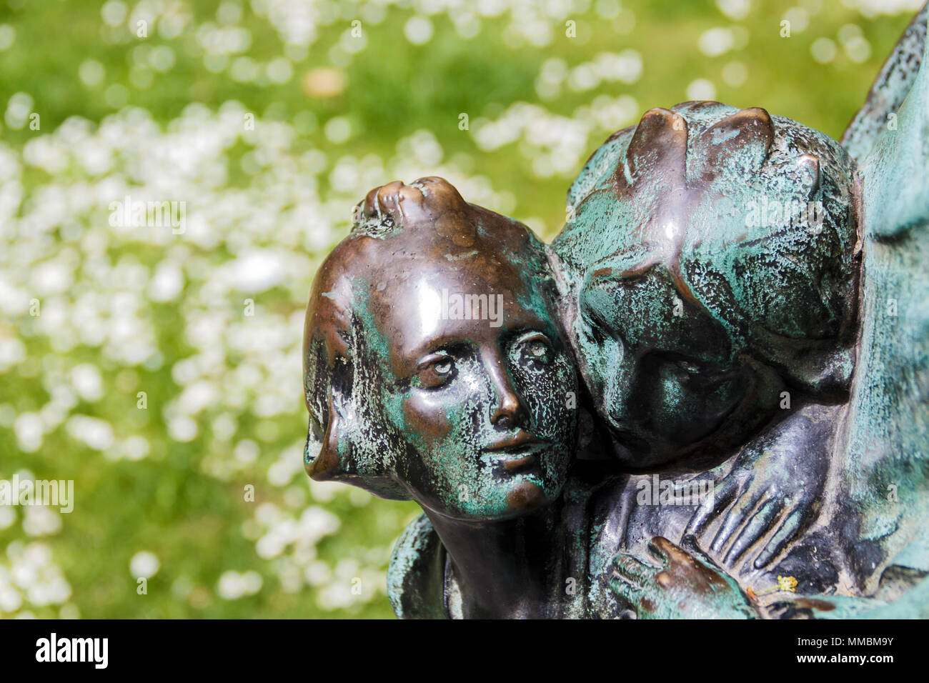 Details von Peter Pan Statue in Egmont Park (Parc d'Egmont) Brüssel Stockfoto