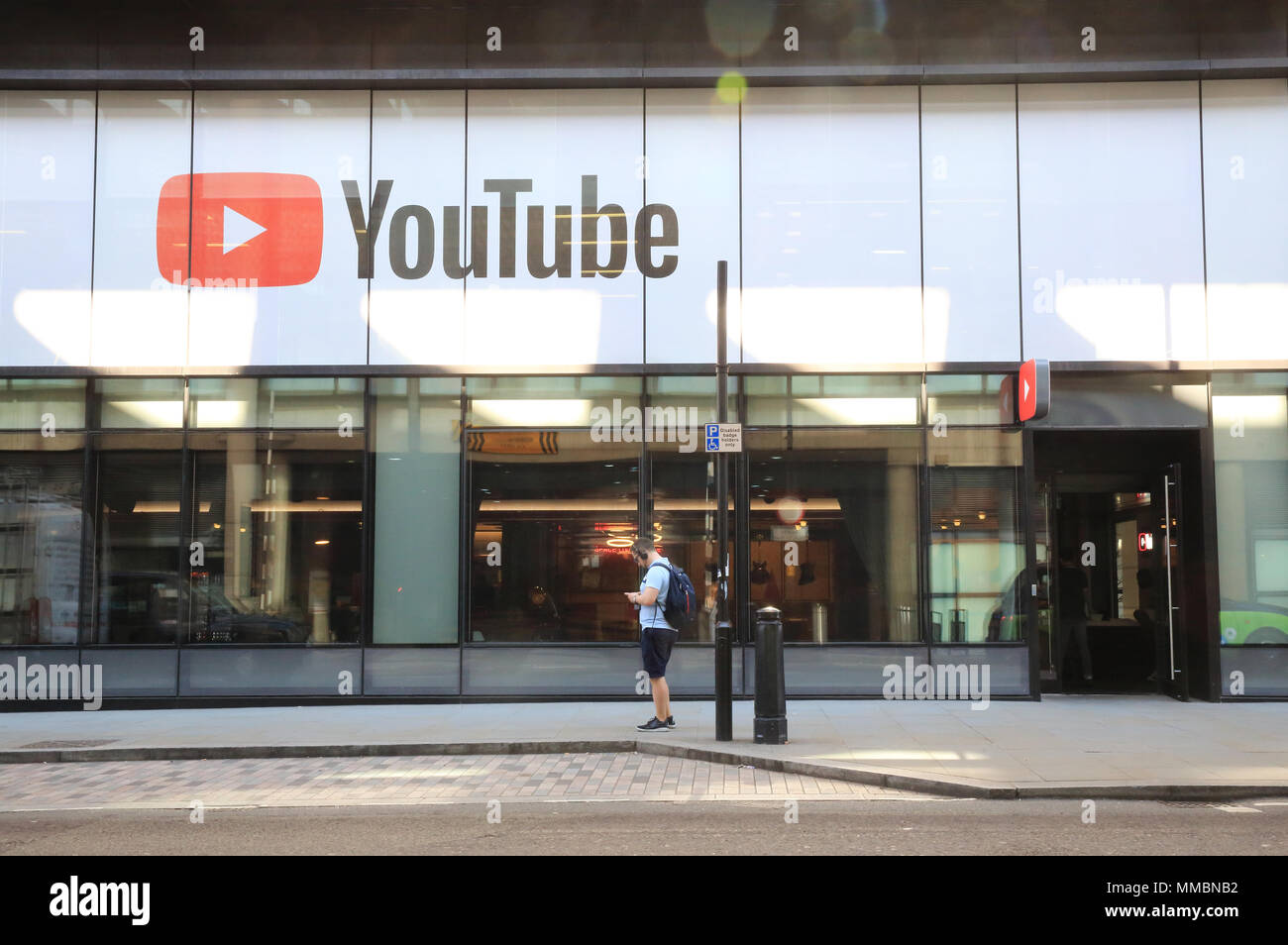 Googles YouTube Raum, auf Pancras Street, Kings Cross, London, UK Stockfoto