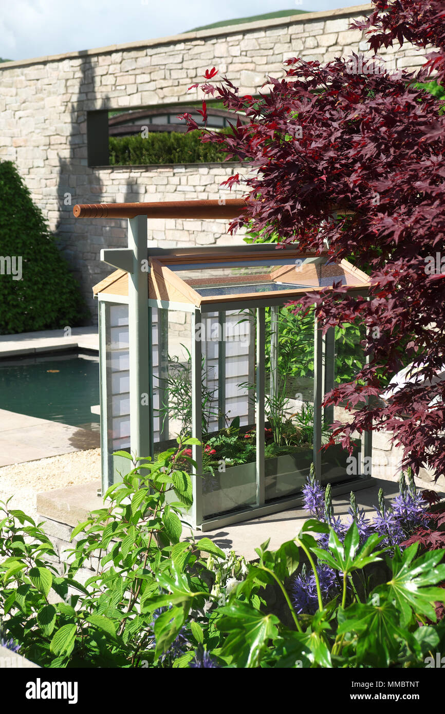 Garten terrarium auf Anzeige an der RHS Malvern Frühlingsfest Stockfoto