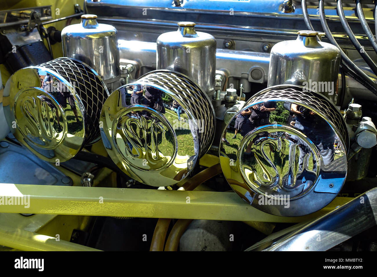 Jaguar E-Typ 1967, Jaguar Motor Stockfoto