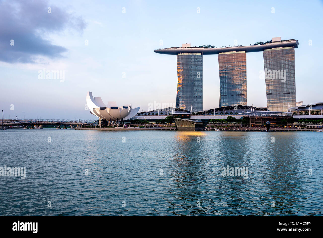 Marina Bay in Singapur Stockfoto