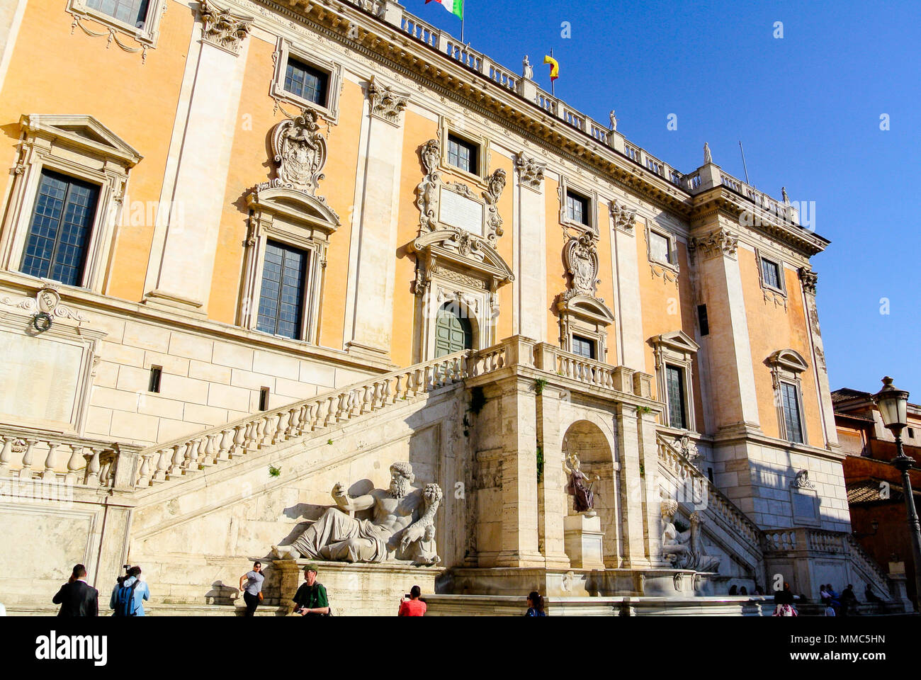 Palazzo Senatorenpalast, Rom, Italien Stockfoto