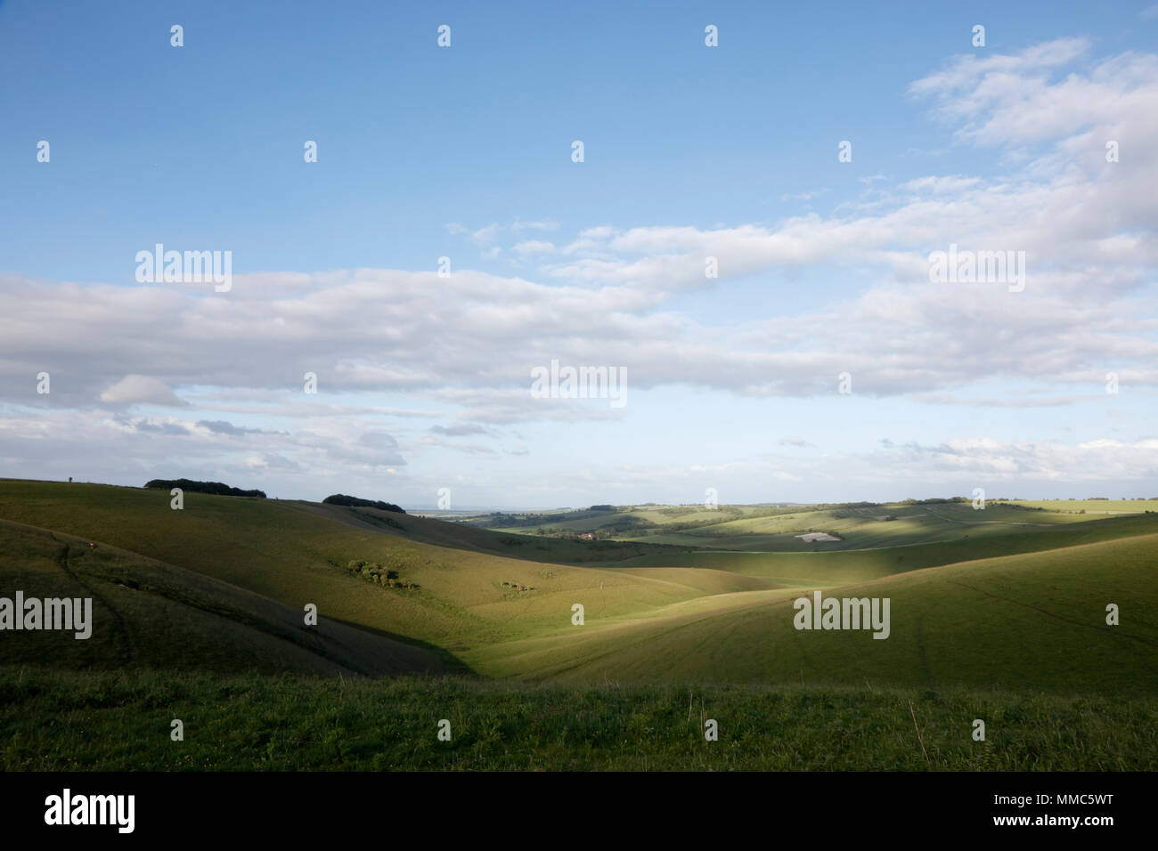 Devil's Punchbowl Hackpen Hill und Crowhole unten, Oxfordshire, England, Großbritannien Stockfoto