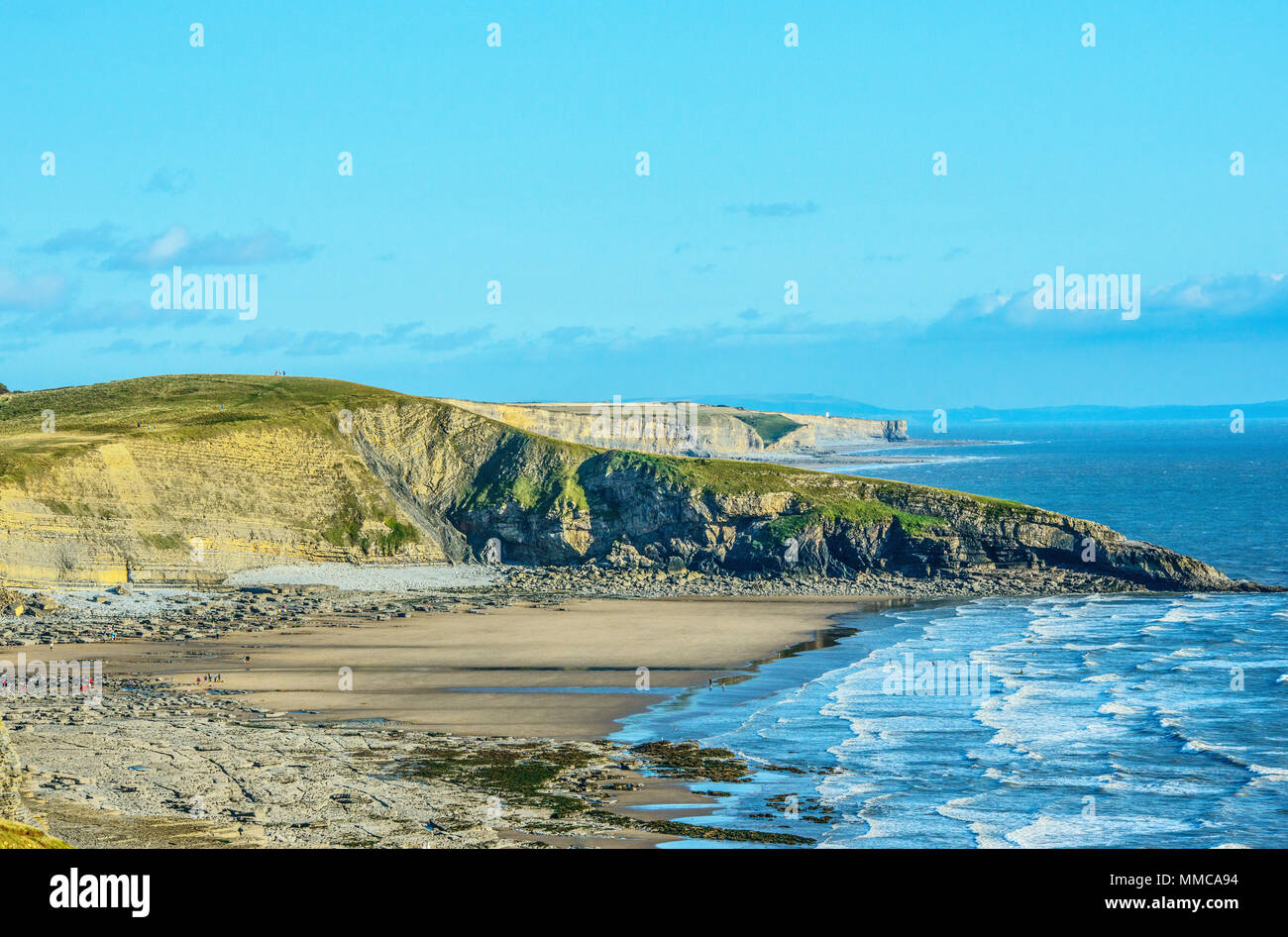 Dunraven Bay, Southerndown an der Glamorgan Heritage Coast South Wales, Großbritannien Stockfoto