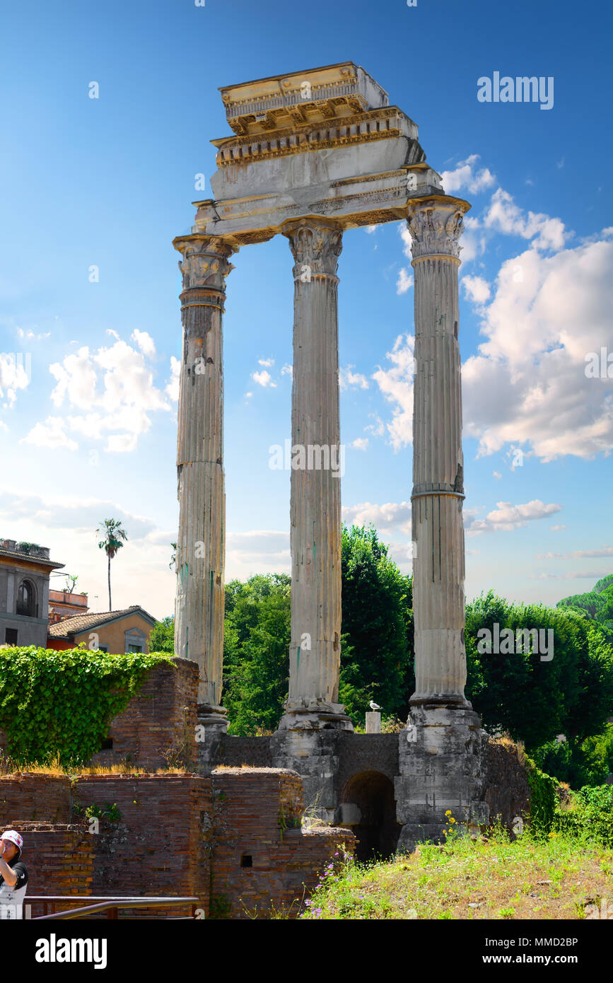 Antike Ruinen des Forum in Rom, Italien Stockfoto