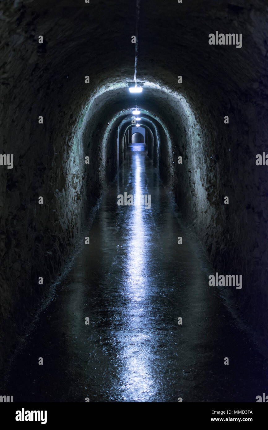 Licht am Ende des Tunnels Stockfoto
