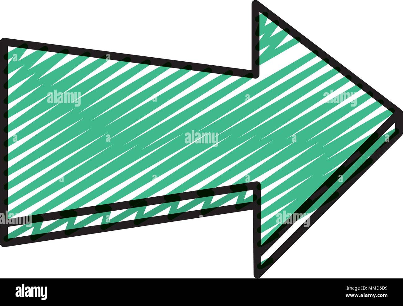 Doodle Piktogramm Pfeil Richtung Symbol Stock-Vektorgrafik - Alamy