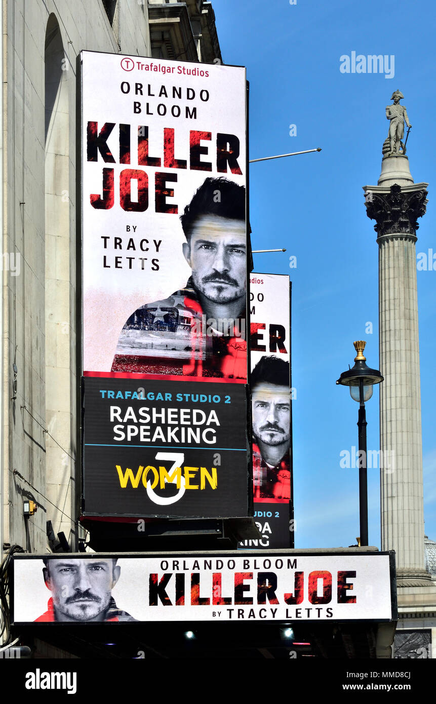 London, England, UK. "Killer Joe" starrte Orlando Bloom am Trafalgar Studios, Whitehall (Mai 2018) Stockfoto