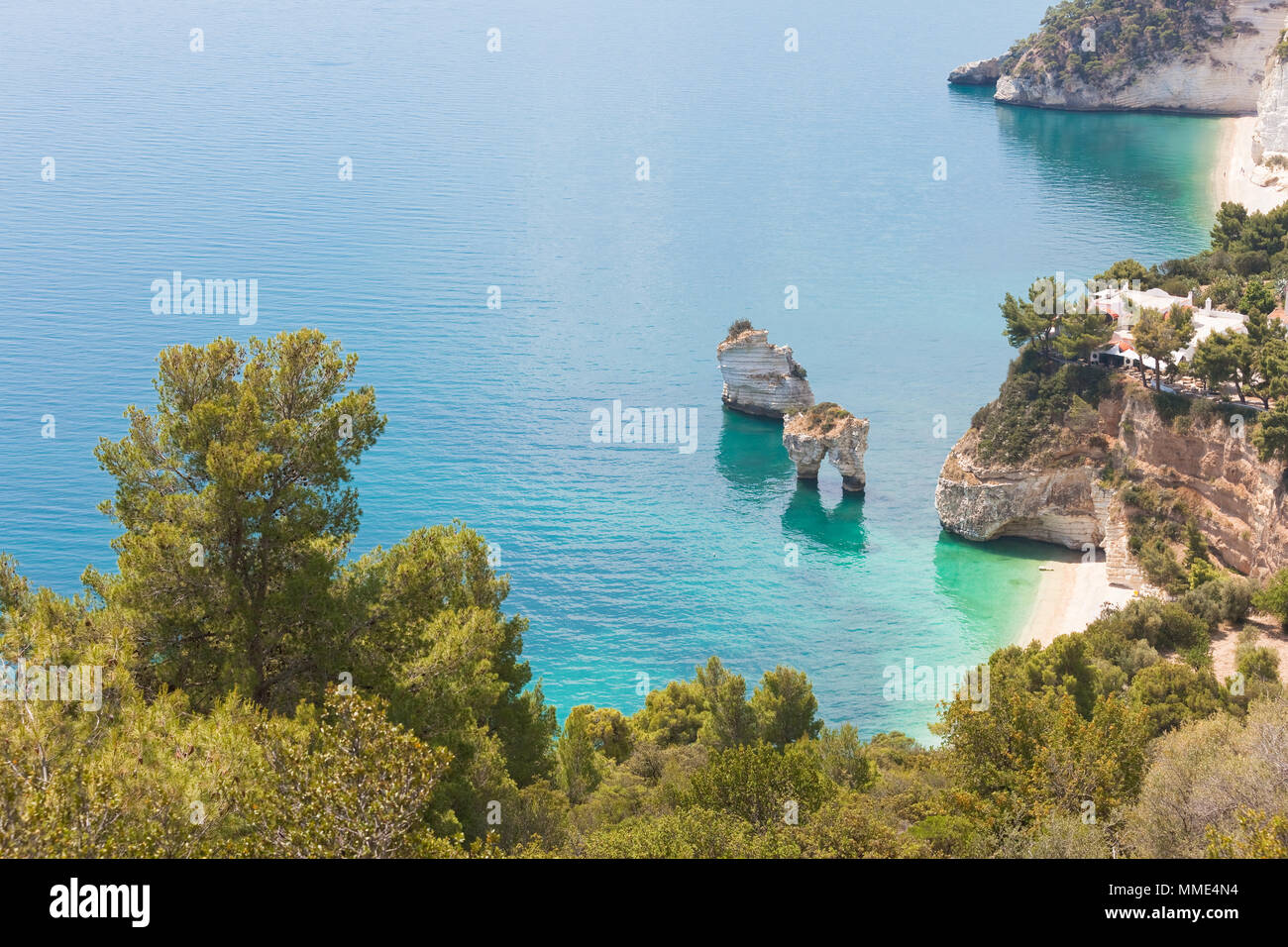 Grotta Smeralda, Apulien, Italien - mit Blick auf die Grotte von Smeralda aus der Sicht Stockfoto
