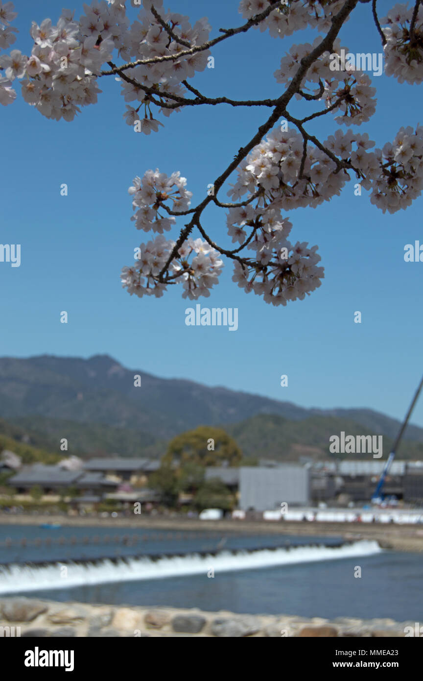 Togetsu-kyo Brücke, Arashiyama, Kyoto, Japan Stockfoto