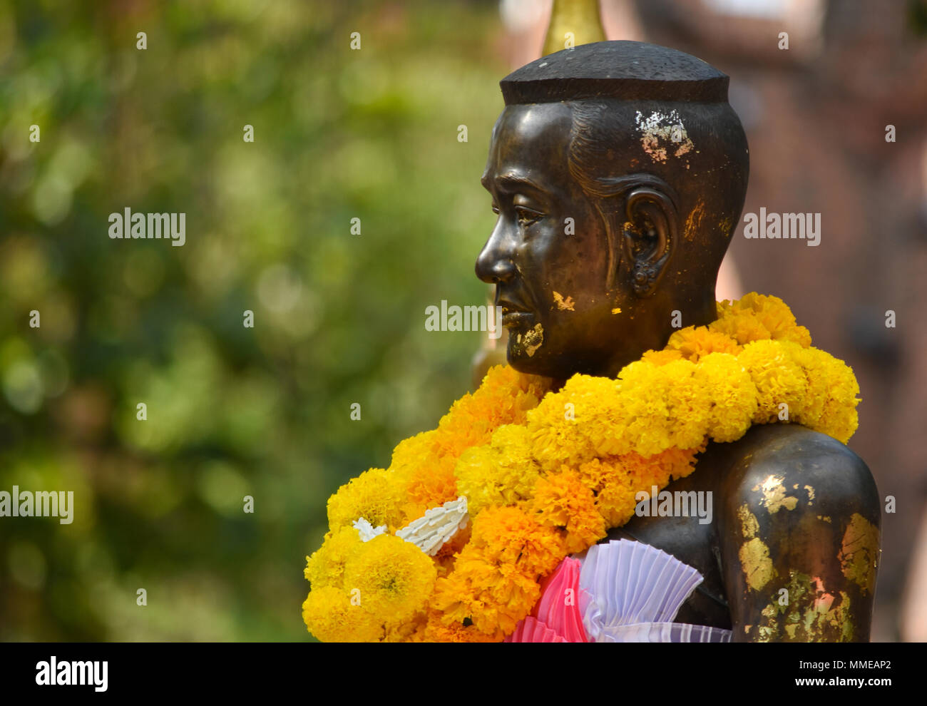 Statue Thai Heldin namens von Einheimischen'Ya Mo', die Ehefrau des stellvertretenden Gouverneur der Provinz Nakhon Ratchasima. Stockfoto