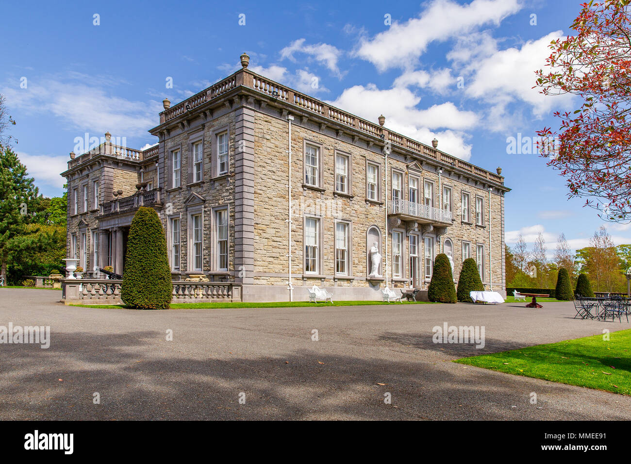 Das Manor House Gebäude auf dem Gelände des Palmerstown Haus Immobilien in Johnstown, Grafschaft Kildare, Irland. Irische Zeitraum Residence. Stockfoto