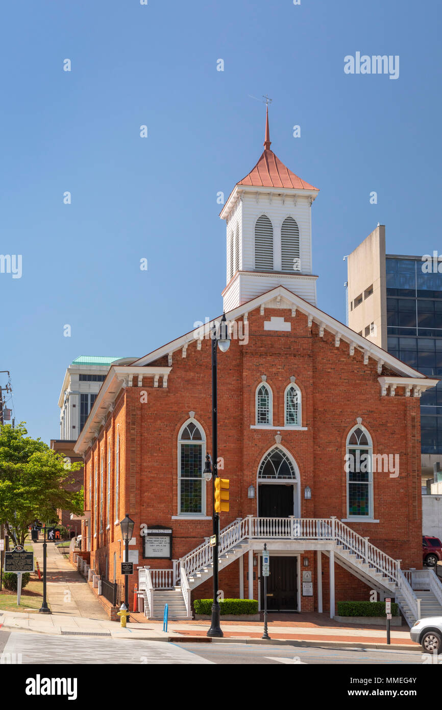 Montgomery, Alabama - der Dexter Avenue King Memorial Baptist Church, wo Martin Luther King Jr. Senior Pastor war. Stockfoto