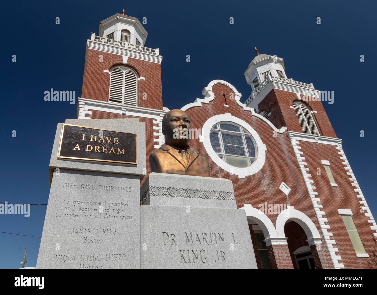 Selma, Alabama - Die braunen Kapelle AME Church, wo Martin Luther King Jr. ein Kampf um die Stimmrechte im Jahre 1965, die mit dem Selma nach Mo Höhepunkt led Stockfoto
