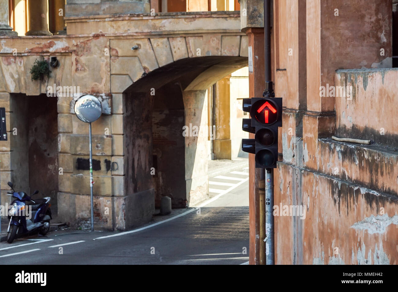 Rote Ampel in der Stadt Straße Stockfoto