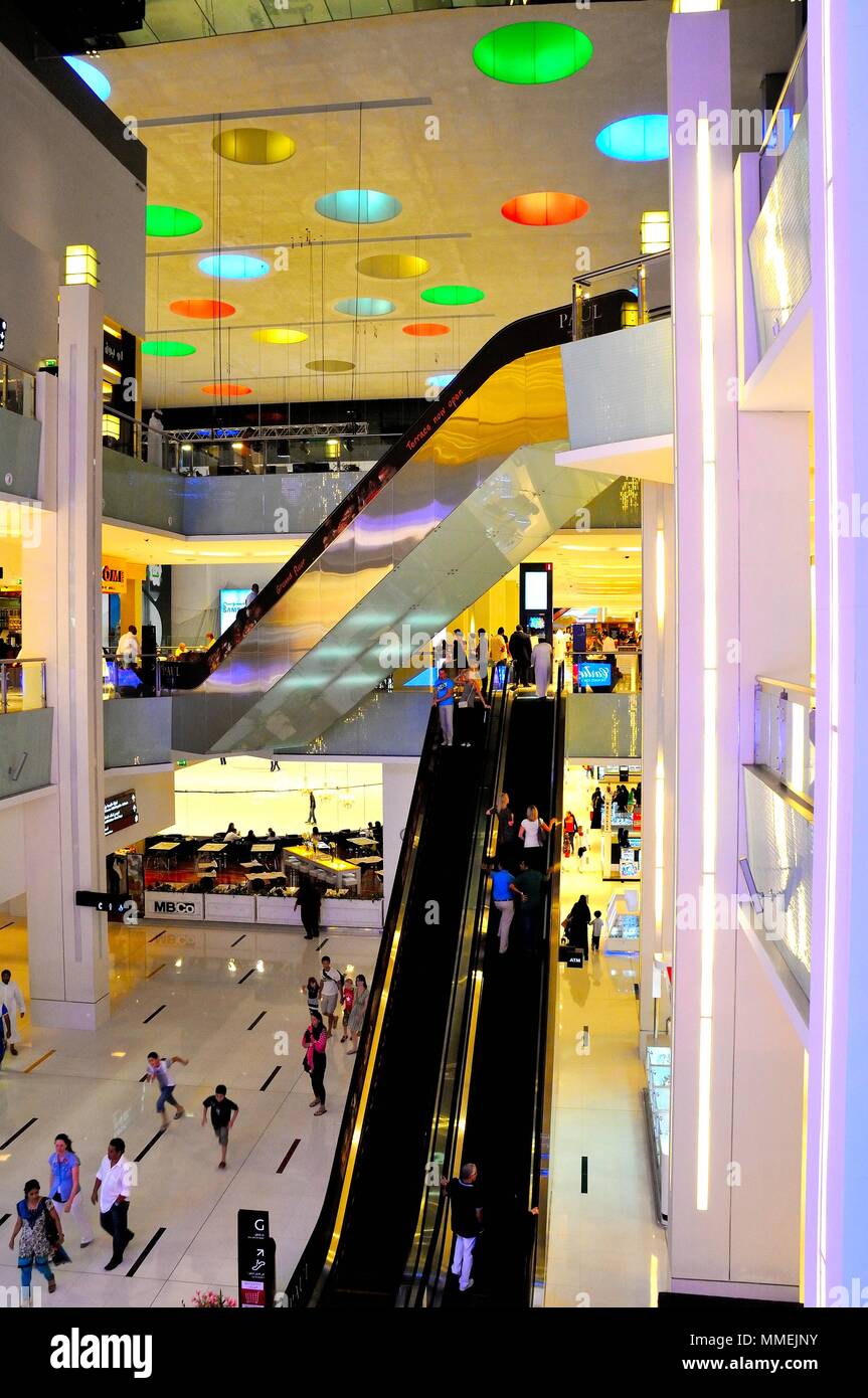 Dubai Shopping Mall Vereinigte Emirate Stockfoto