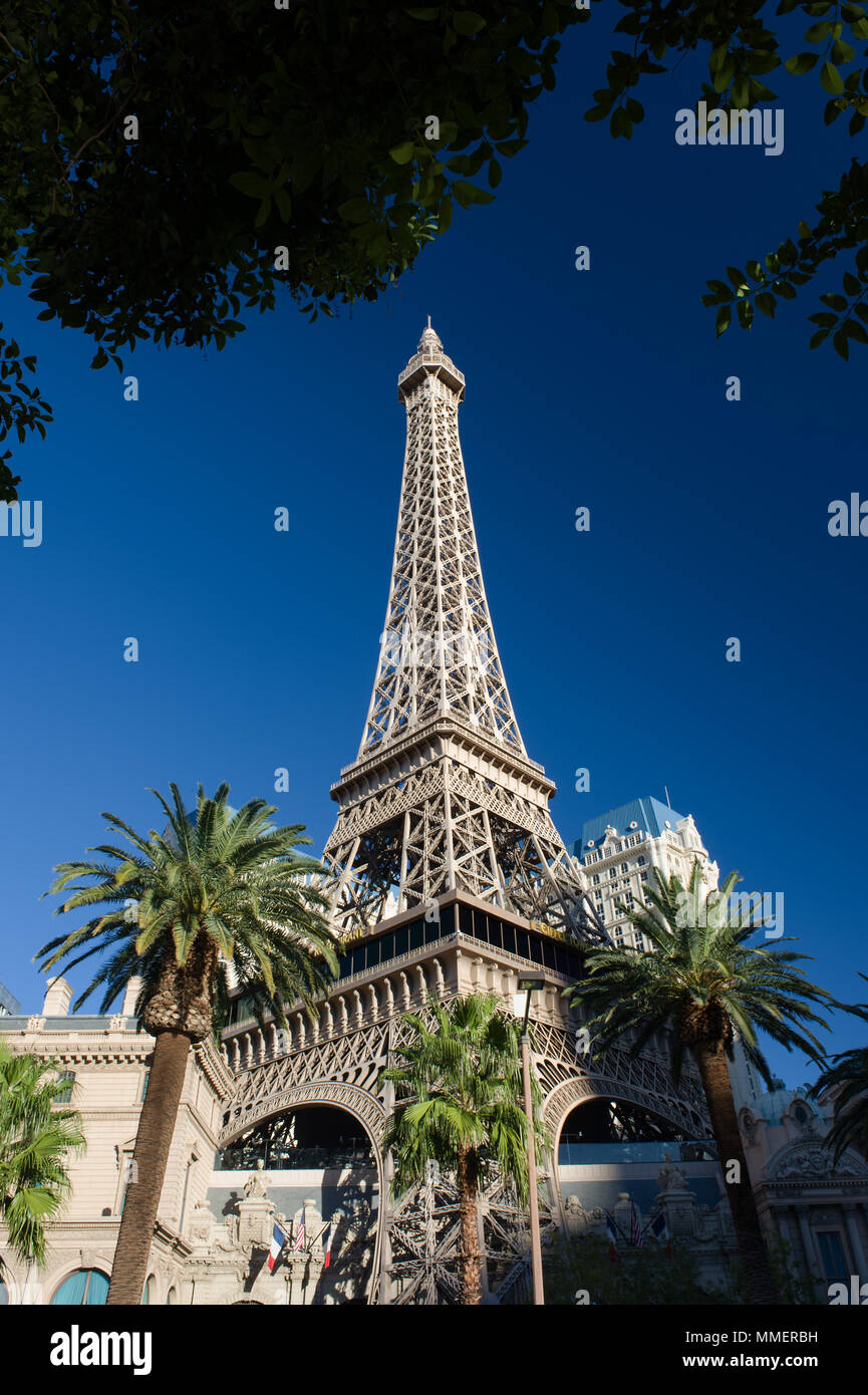 Fac simile Eiffelturm in Paris Hotel, Las Vegas, Nevada. Stockfoto