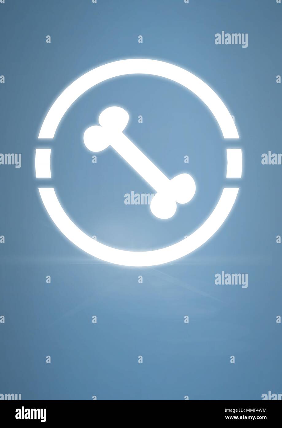 Knochen-Symbol Stockfoto