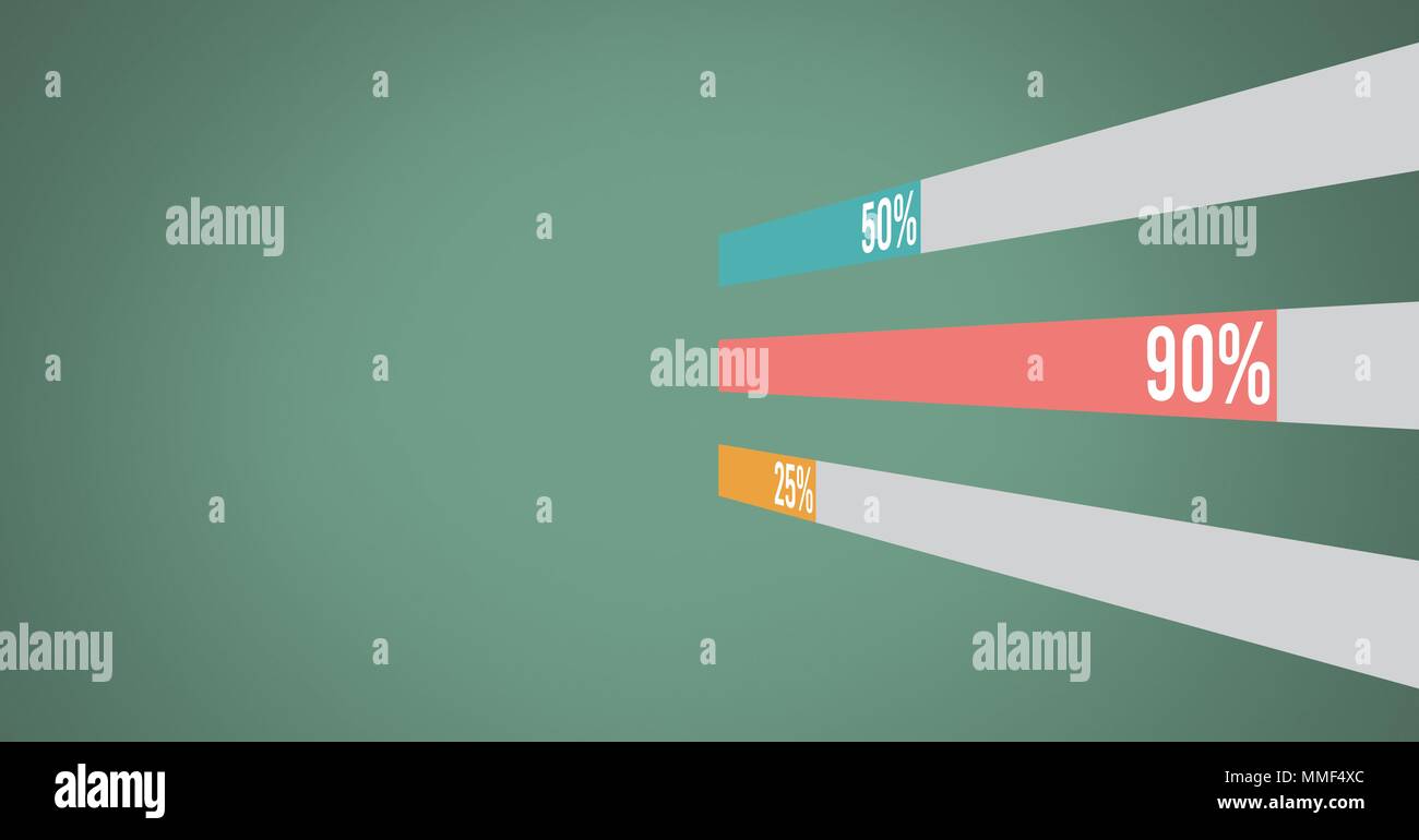 Statistik Balkendiagramme Prozentsätze Stockfoto