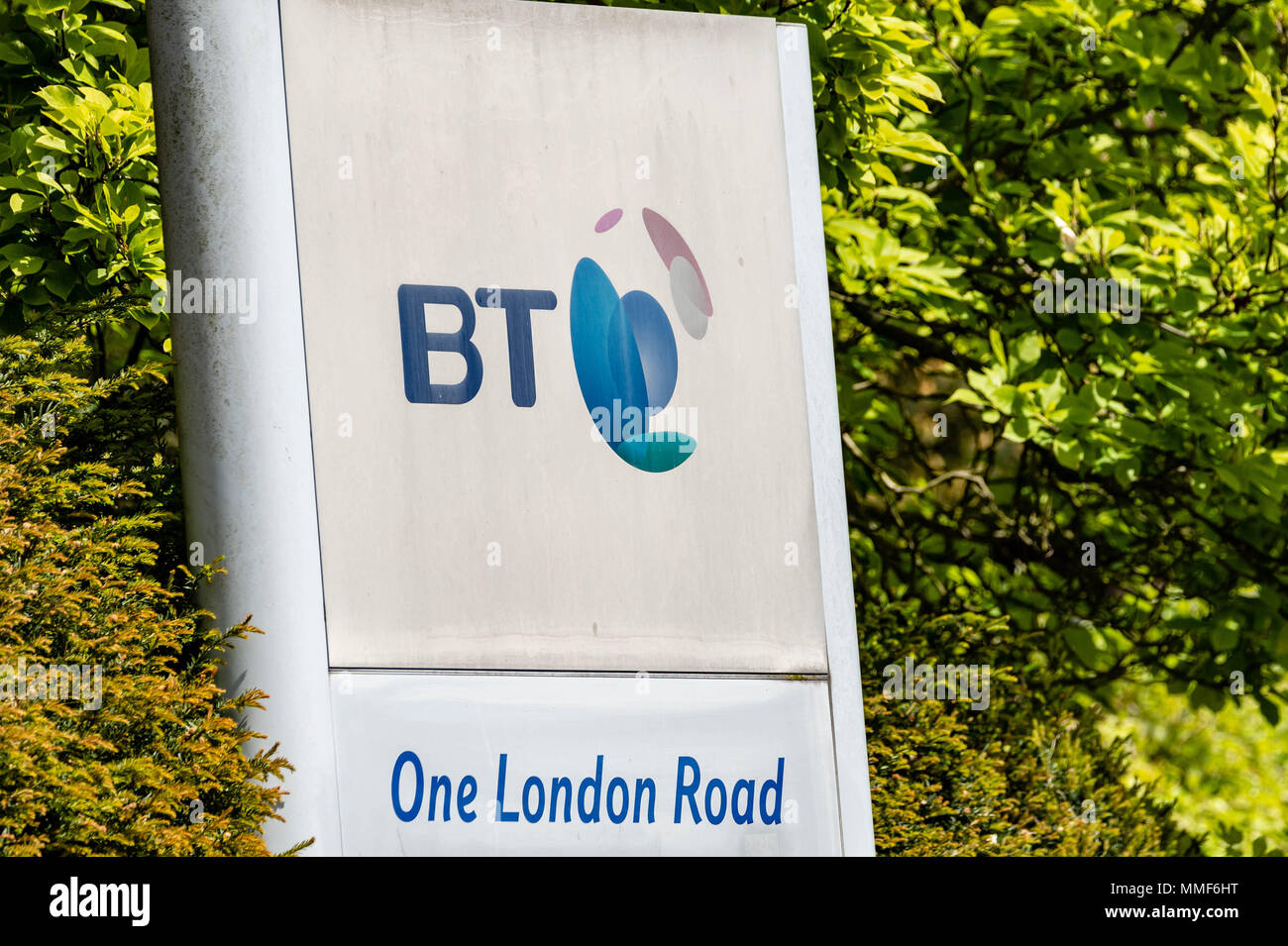 BT Gebäude und Büros signage in Brentwood Essex Stockfoto