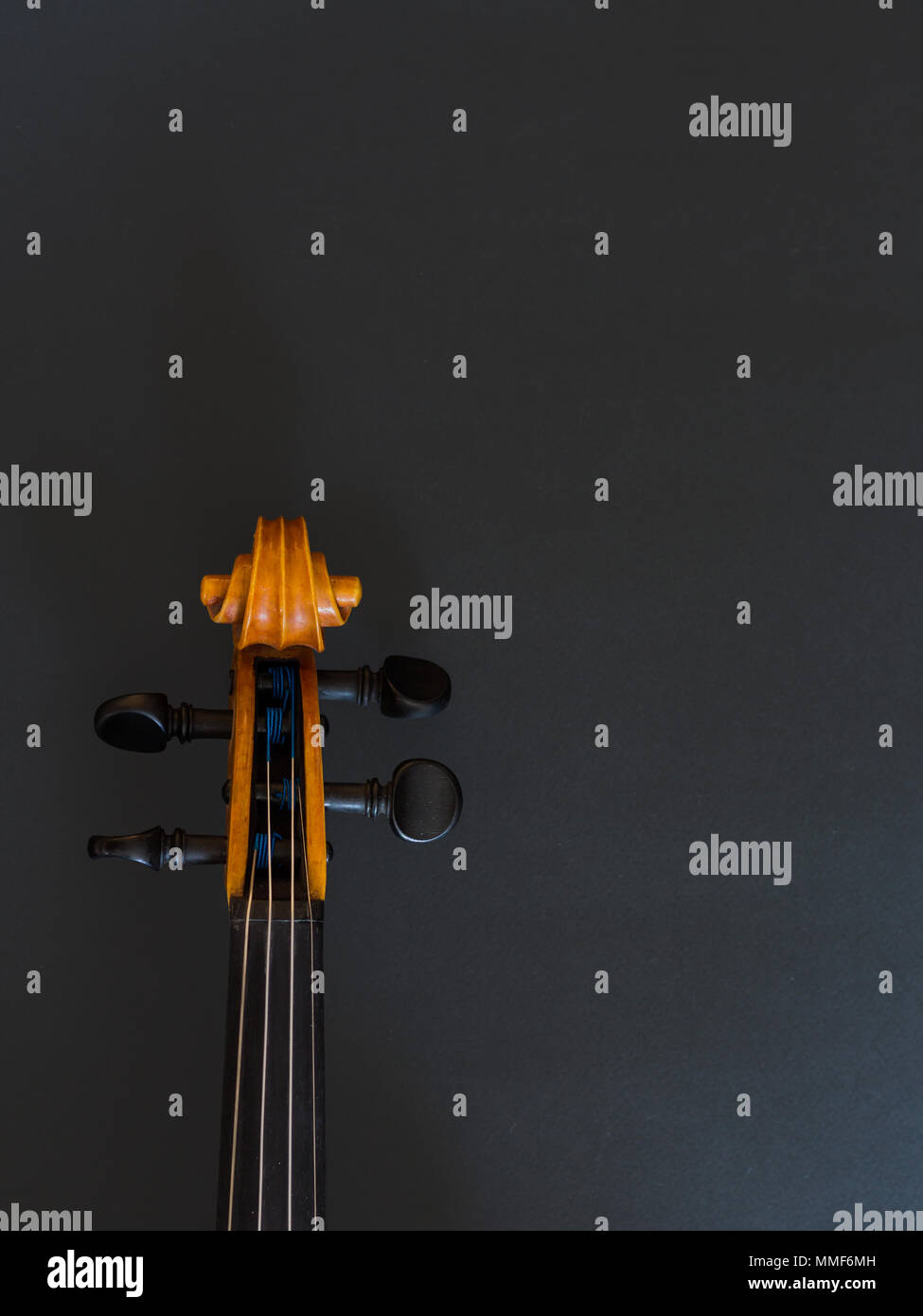 Violine auf einem dunklen Hintergrund Stockfoto