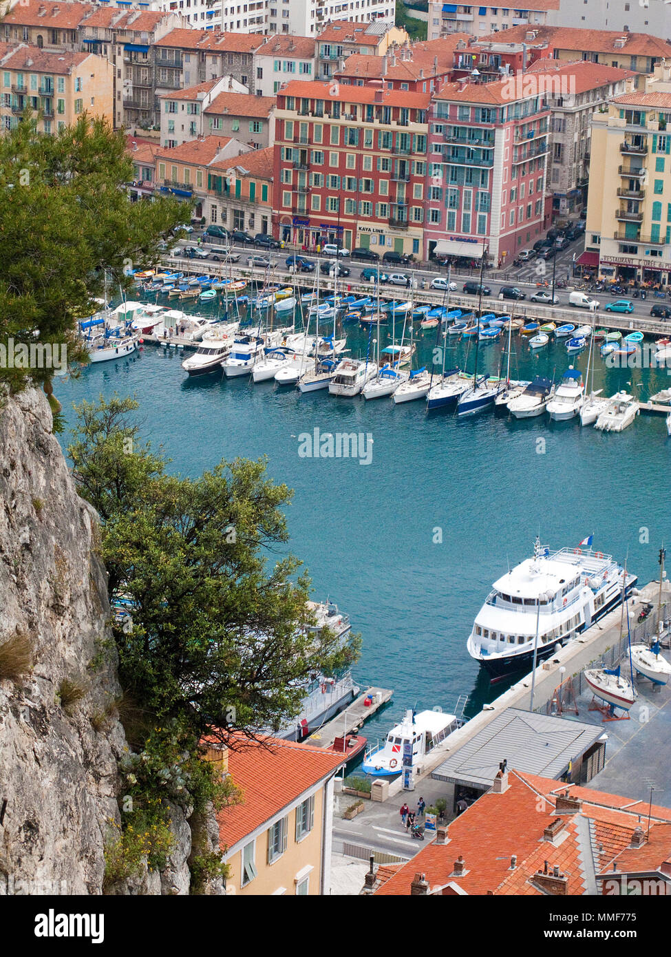 Hafen von Nizza, Côte d'Azur, Alpes-Maritimes, Suedfrankreich, Frankreich | Hafen von Nizza, Côte d'Azur, Alpes Maritimes, Südfrankreich, Frankreich Stockfoto