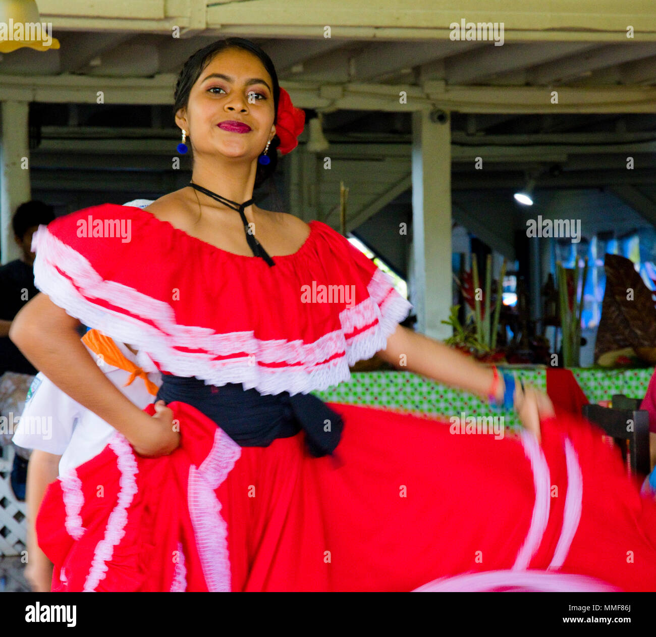 Costa Rica Traditionelle Tänzer Stockfoto