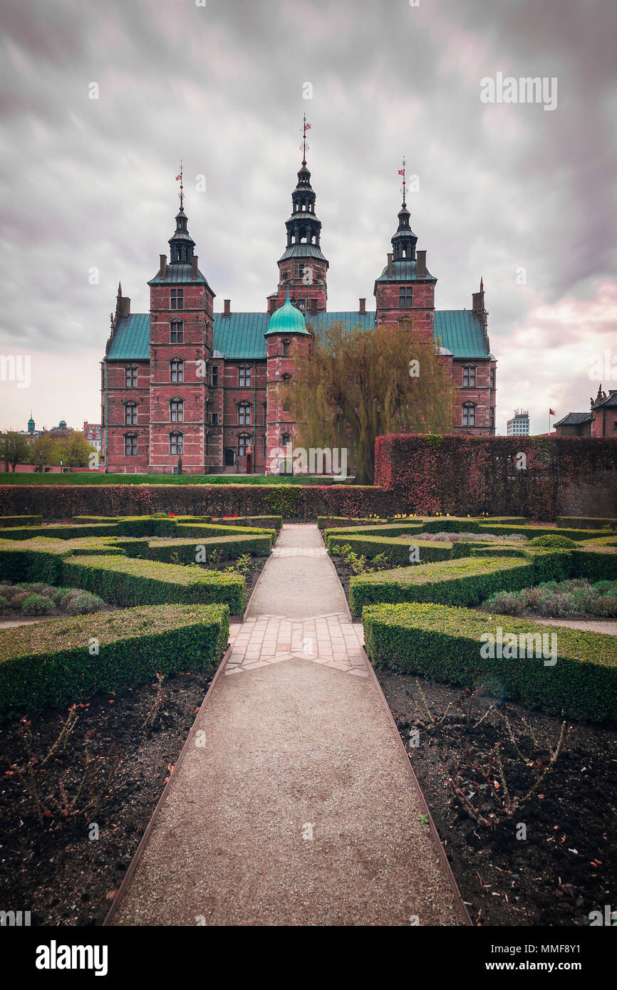 Schloss Rosenborg und Gärten in Kopenhagen, Dänemark. Stockfoto