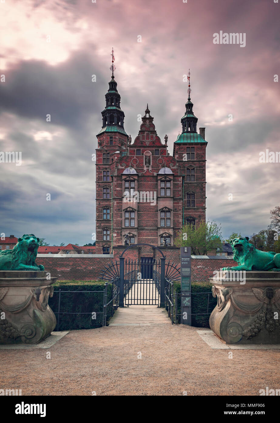 Schloss Rosenborg und Gärten in Kopenhagen, Dänemark. Stockfoto