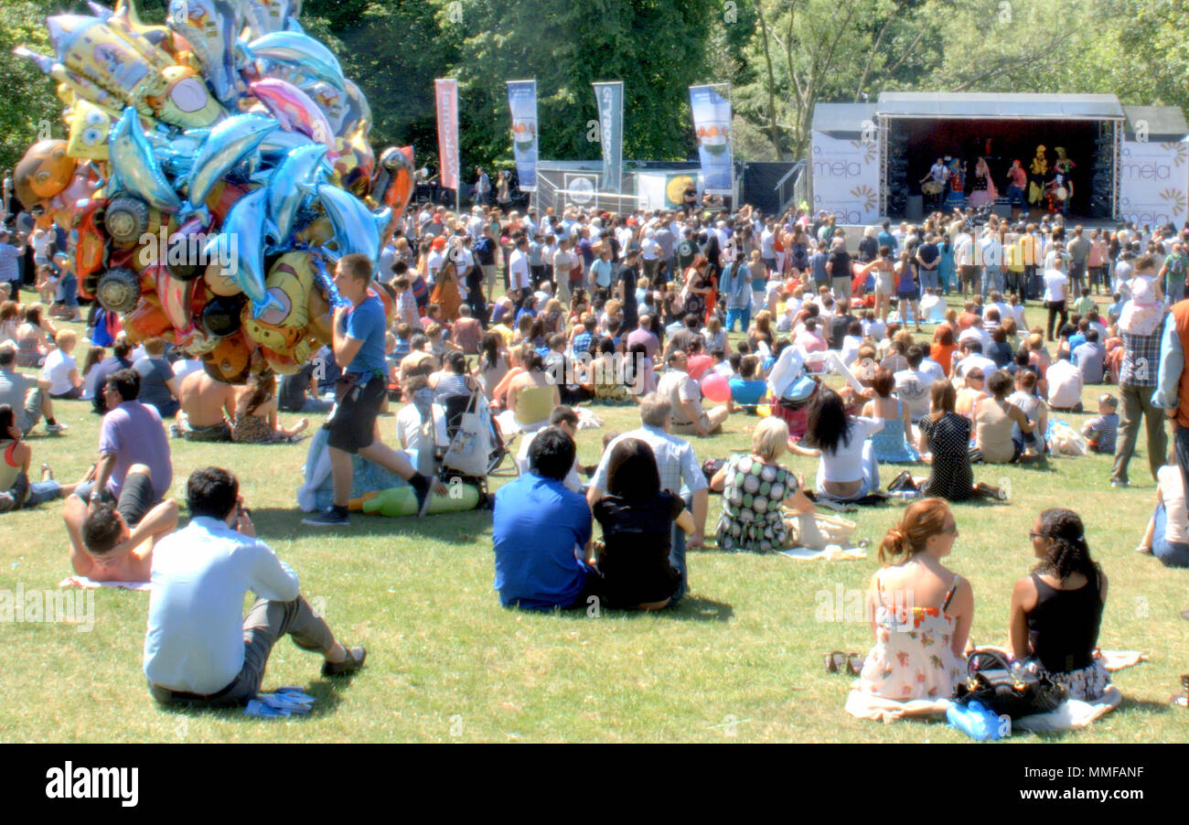 Glasgow Mela West End Festival multikulturelle Veranstaltung Kelvingrove Park, Glasgow, Großbritannien Stockfoto