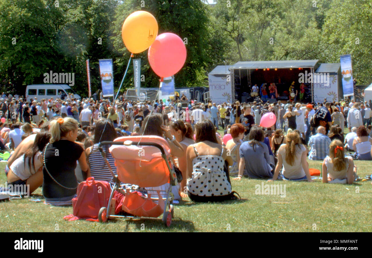 Glasgow Mela West End Festival multikulturelle Veranstaltung Kelvingrove Park, Glasgow, Großbritannien Stockfoto