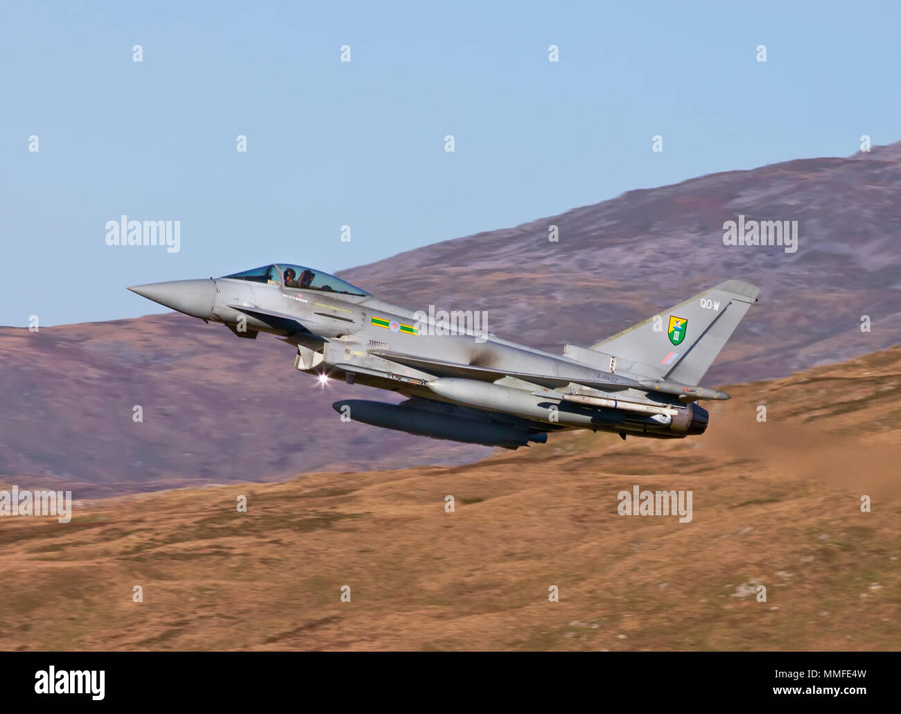 RAF Typhoon niedrig Stockfoto