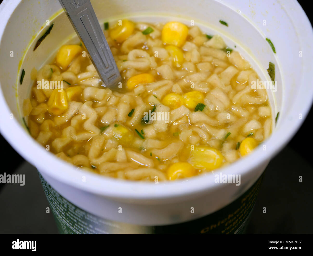 Warmes Essen pot noodle Snack Stockfoto